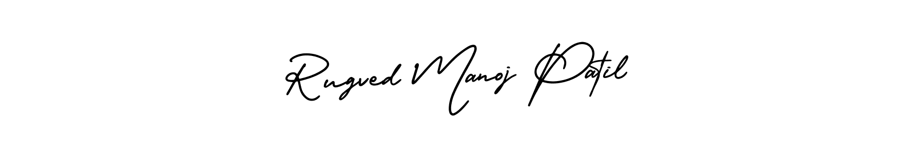 AmerikaSignatureDemo-Regular is a professional signature style that is perfect for those who want to add a touch of class to their signature. It is also a great choice for those who want to make their signature more unique. Get Rugved Manoj Patil name to fancy signature for free. Rugved Manoj Patil signature style 3 images and pictures png