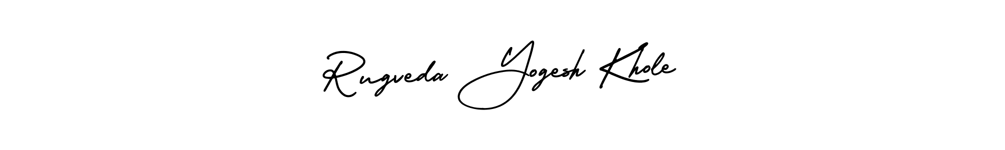 Design your own signature with our free online signature maker. With this signature software, you can create a handwritten (AmerikaSignatureDemo-Regular) signature for name Rugveda Yogesh Khole. Rugveda Yogesh Khole signature style 3 images and pictures png