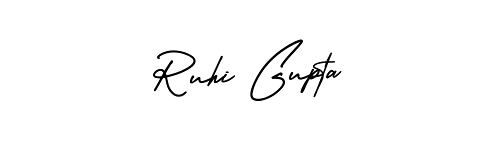 It looks lik you need a new signature style for name Ruhi Gupta. Design unique handwritten (AmerikaSignatureDemo-Regular) signature with our free signature maker in just a few clicks. Ruhi Gupta signature style 3 images and pictures png