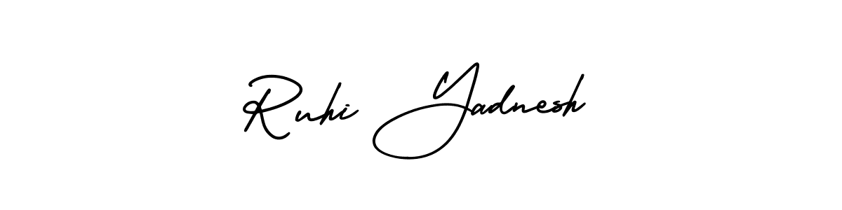 Ruhi Yadnesh stylish signature style. Best Handwritten Sign (AmerikaSignatureDemo-Regular) for my name. Handwritten Signature Collection Ideas for my name Ruhi Yadnesh. Ruhi Yadnesh signature style 3 images and pictures png