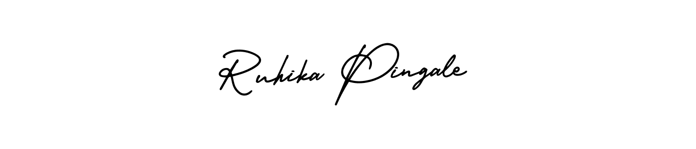 Use a signature maker to create a handwritten signature online. With this signature software, you can design (AmerikaSignatureDemo-Regular) your own signature for name Ruhika Pingale. Ruhika Pingale signature style 3 images and pictures png