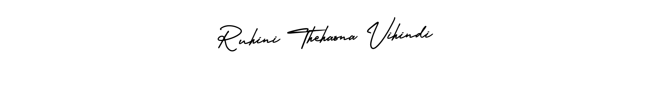 Similarly AmerikaSignatureDemo-Regular is the best handwritten signature design. Signature creator online .You can use it as an online autograph creator for name Ruhini Thehasna Vihindi. Ruhini Thehasna Vihindi signature style 3 images and pictures png