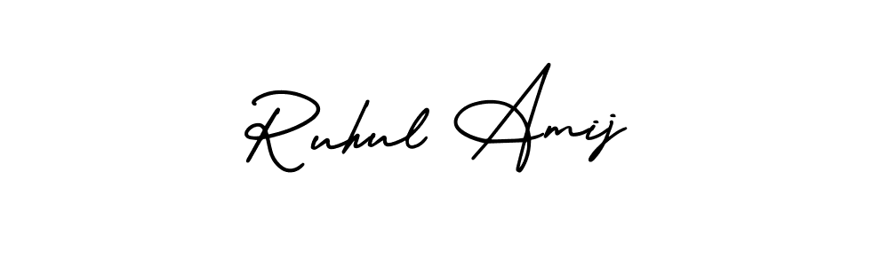 AmerikaSignatureDemo-Regular is a professional signature style that is perfect for those who want to add a touch of class to their signature. It is also a great choice for those who want to make their signature more unique. Get Ruhul Amij name to fancy signature for free. Ruhul Amij signature style 3 images and pictures png