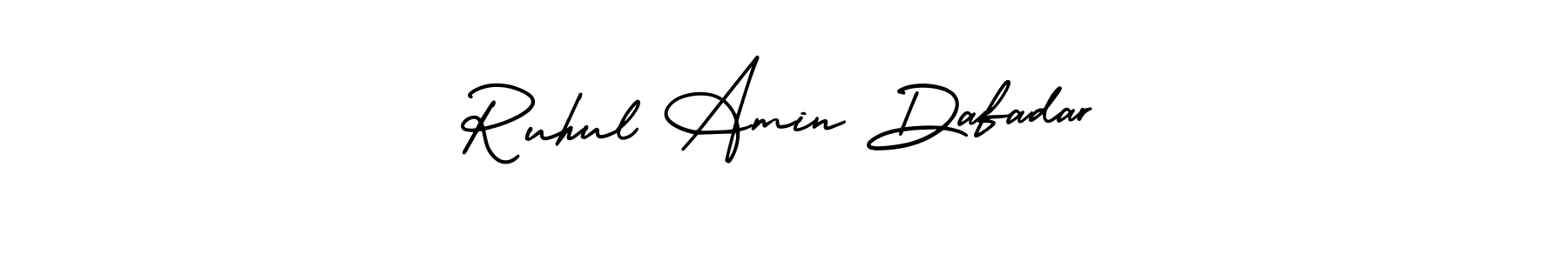 This is the best signature style for the Ruhul Amin Dafadar name. Also you like these signature font (AmerikaSignatureDemo-Regular). Mix name signature. Ruhul Amin Dafadar signature style 3 images and pictures png