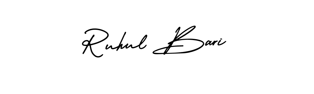 Make a beautiful signature design for name Ruhul Bari. Use this online signature maker to create a handwritten signature for free. Ruhul Bari signature style 3 images and pictures png
