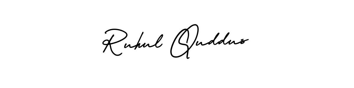 Also we have Ruhul Quddus name is the best signature style. Create professional handwritten signature collection using AmerikaSignatureDemo-Regular autograph style. Ruhul Quddus signature style 3 images and pictures png