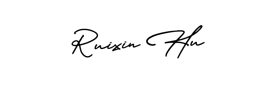 Use a signature maker to create a handwritten signature online. With this signature software, you can design (AmerikaSignatureDemo-Regular) your own signature for name Ruixin Hu. Ruixin Hu signature style 3 images and pictures png