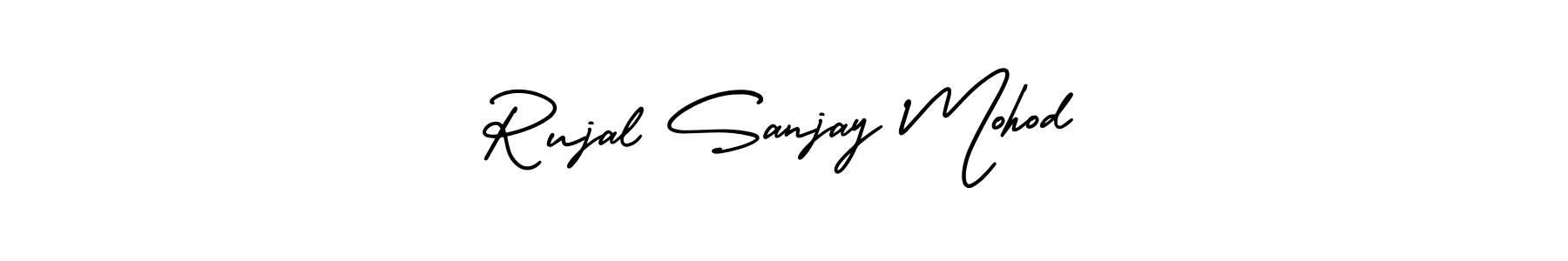 How to make Rujal Sanjay Mohod name signature. Use AmerikaSignatureDemo-Regular style for creating short signs online. This is the latest handwritten sign. Rujal Sanjay Mohod signature style 3 images and pictures png