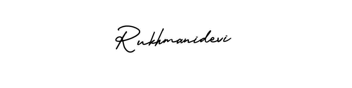 Make a beautiful signature design for name Rukhmanidevi. With this signature (AmerikaSignatureDemo-Regular) style, you can create a handwritten signature for free. Rukhmanidevi signature style 3 images and pictures png