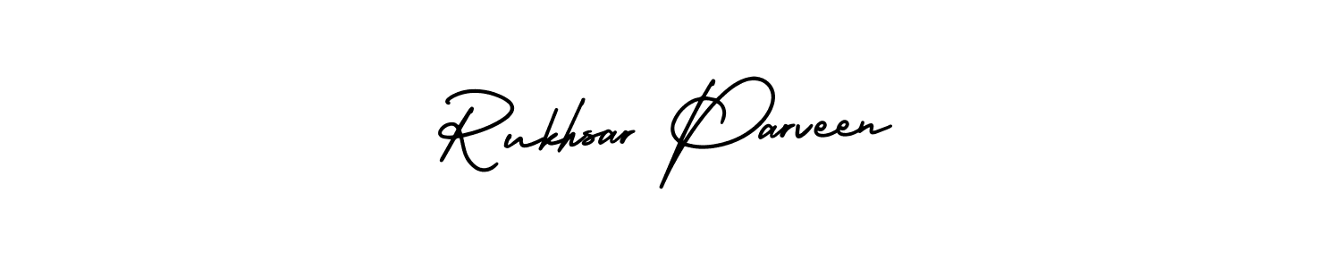 How to make Rukhsar Parveen signature? AmerikaSignatureDemo-Regular is a professional autograph style. Create handwritten signature for Rukhsar Parveen name. Rukhsar Parveen signature style 3 images and pictures png