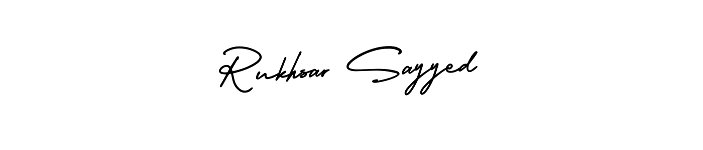 How to Draw Rukhsar Sayyed signature style? AmerikaSignatureDemo-Regular is a latest design signature styles for name Rukhsar Sayyed. Rukhsar Sayyed signature style 3 images and pictures png