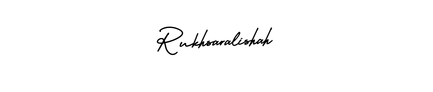 Make a beautiful signature design for name Rukhsaralishah. With this signature (AmerikaSignatureDemo-Regular) style, you can create a handwritten signature for free. Rukhsaralishah signature style 3 images and pictures png