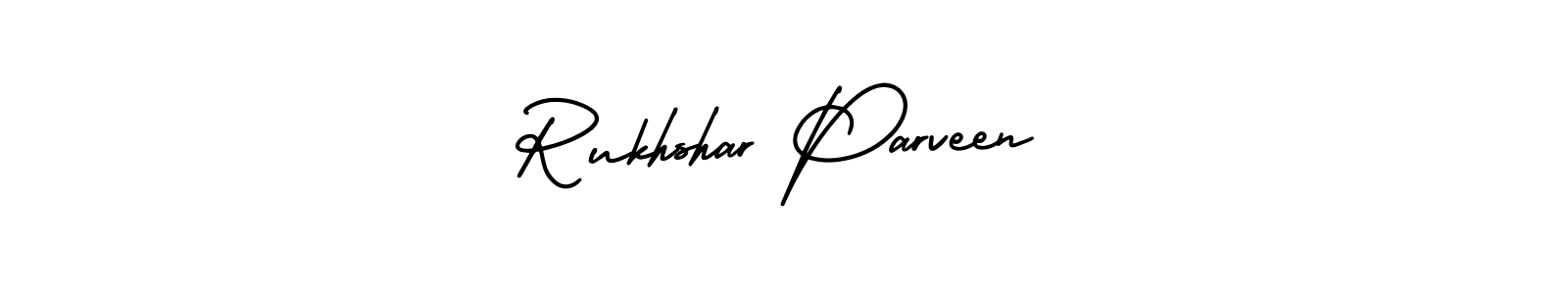 Make a beautiful signature design for name Rukhshar Parveen. With this signature (AmerikaSignatureDemo-Regular) style, you can create a handwritten signature for free. Rukhshar Parveen signature style 3 images and pictures png