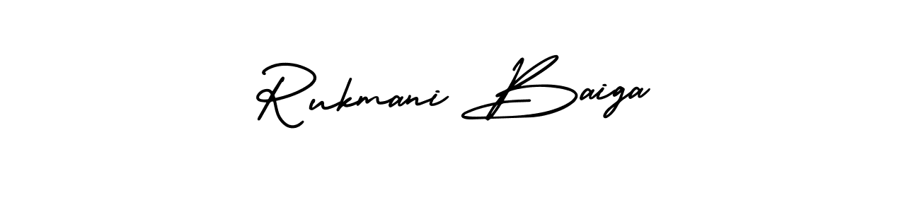 Also You can easily find your signature by using the search form. We will create Rukmani Baiga name handwritten signature images for you free of cost using AmerikaSignatureDemo-Regular sign style. Rukmani Baiga signature style 3 images and pictures png