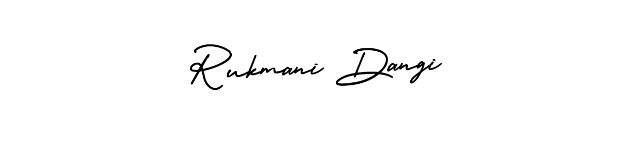 Create a beautiful signature design for name Rukmani Dangi. With this signature (AmerikaSignatureDemo-Regular) fonts, you can make a handwritten signature for free. Rukmani Dangi signature style 3 images and pictures png