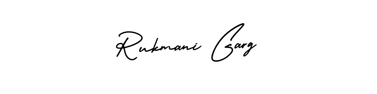 How to make Rukmani Garg signature? AmerikaSignatureDemo-Regular is a professional autograph style. Create handwritten signature for Rukmani Garg name. Rukmani Garg signature style 3 images and pictures png