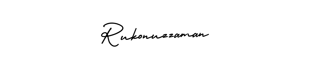 Make a beautiful signature design for name Rukonuzzaman. With this signature (AmerikaSignatureDemo-Regular) style, you can create a handwritten signature for free. Rukonuzzaman signature style 3 images and pictures png