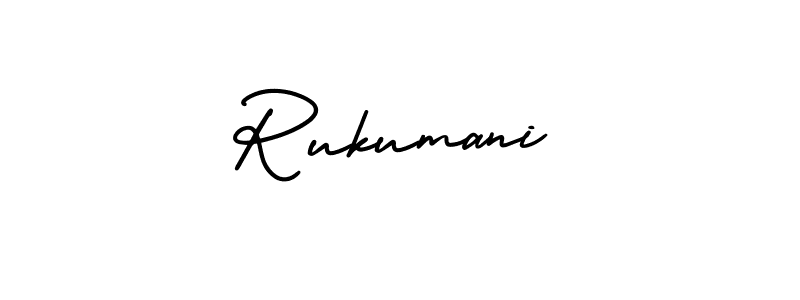 Rukumani stylish signature style. Best Handwritten Sign (AmerikaSignatureDemo-Regular) for my name. Handwritten Signature Collection Ideas for my name Rukumani. Rukumani signature style 3 images and pictures png