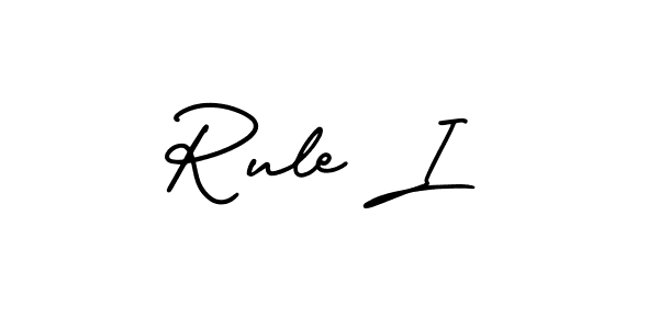 How to make Rule I signature? AmerikaSignatureDemo-Regular is a professional autograph style. Create handwritten signature for Rule I name. Rule I signature style 3 images and pictures png