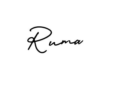 Design your own signature with our free online signature maker. With this signature software, you can create a handwritten (AmerikaSignatureDemo-Regular) signature for name Ruma. Ruma signature style 3 images and pictures png