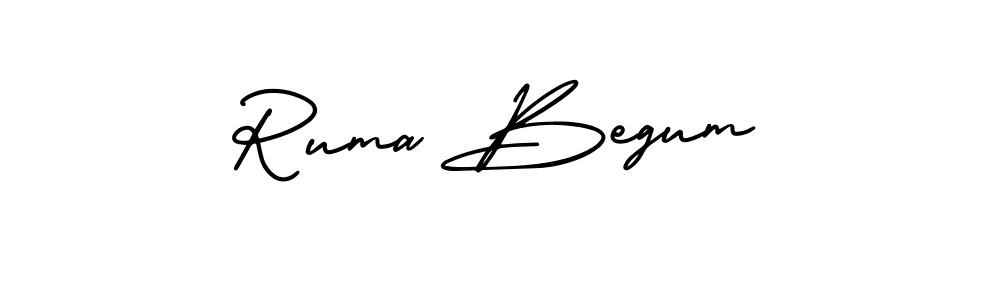 Use a signature maker to create a handwritten signature online. With this signature software, you can design (AmerikaSignatureDemo-Regular) your own signature for name Ruma Begum. Ruma Begum signature style 3 images and pictures png