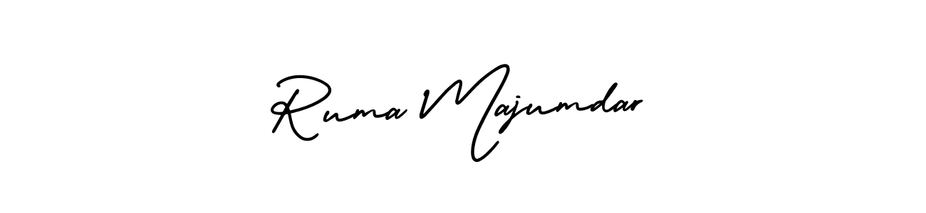 This is the best signature style for the Ruma Majumdar name. Also you like these signature font (AmerikaSignatureDemo-Regular). Mix name signature. Ruma Majumdar signature style 3 images and pictures png
