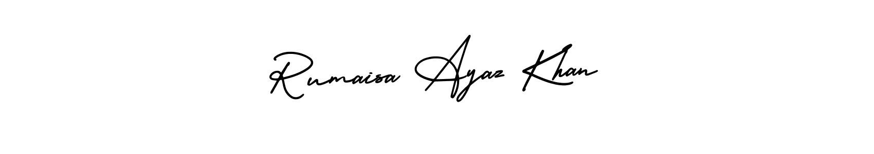 Use a signature maker to create a handwritten signature online. With this signature software, you can design (AmerikaSignatureDemo-Regular) your own signature for name Rumaisa Ayaz Khan. Rumaisa Ayaz Khan signature style 3 images and pictures png