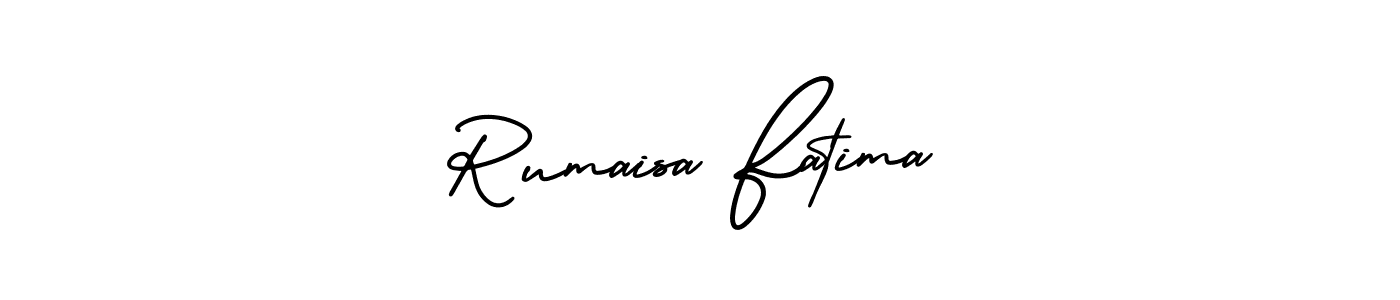 It looks lik you need a new signature style for name Rumaisa Fatima. Design unique handwritten (AmerikaSignatureDemo-Regular) signature with our free signature maker in just a few clicks. Rumaisa Fatima signature style 3 images and pictures png