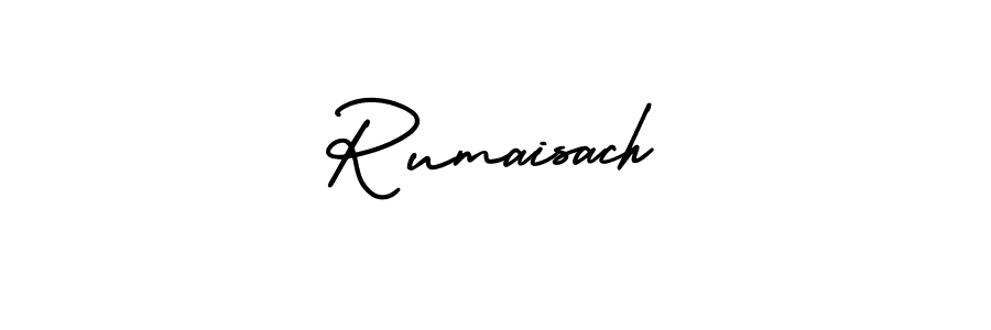 Make a beautiful signature design for name Rumaisach. With this signature (AmerikaSignatureDemo-Regular) style, you can create a handwritten signature for free. Rumaisach signature style 3 images and pictures png