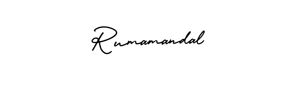 How to Draw Rumamandal signature style? AmerikaSignatureDemo-Regular is a latest design signature styles for name Rumamandal. Rumamandal signature style 3 images and pictures png