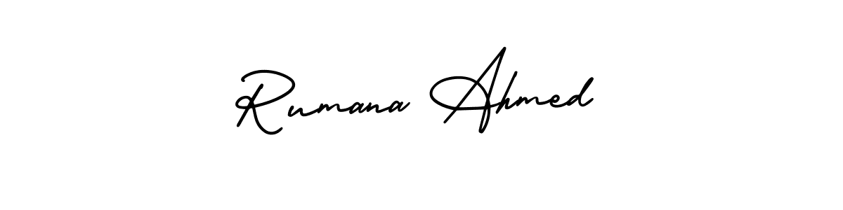 Here are the top 10 professional signature styles for the name Rumana Ahmed. These are the best autograph styles you can use for your name. Rumana Ahmed signature style 3 images and pictures png