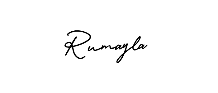 Make a short Rumayla signature style. Manage your documents anywhere anytime using AmerikaSignatureDemo-Regular. Create and add eSignatures, submit forms, share and send files easily. Rumayla signature style 3 images and pictures png