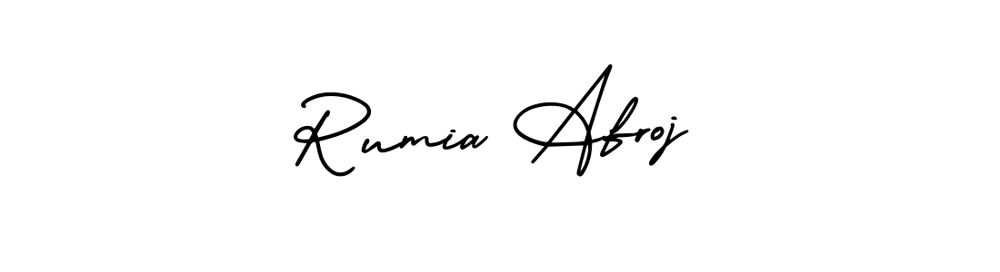 Make a beautiful signature design for name Rumia Afroj. With this signature (AmerikaSignatureDemo-Regular) style, you can create a handwritten signature for free. Rumia Afroj signature style 3 images and pictures png