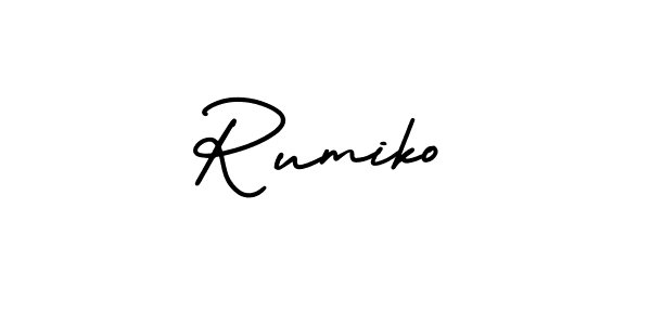 AmerikaSignatureDemo-Regular is a professional signature style that is perfect for those who want to add a touch of class to their signature. It is also a great choice for those who want to make their signature more unique. Get Rumiko name to fancy signature for free. Rumiko signature style 3 images and pictures png