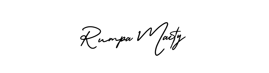 Create a beautiful signature design for name Rumpa Maity. With this signature (AmerikaSignatureDemo-Regular) fonts, you can make a handwritten signature for free. Rumpa Maity signature style 3 images and pictures png