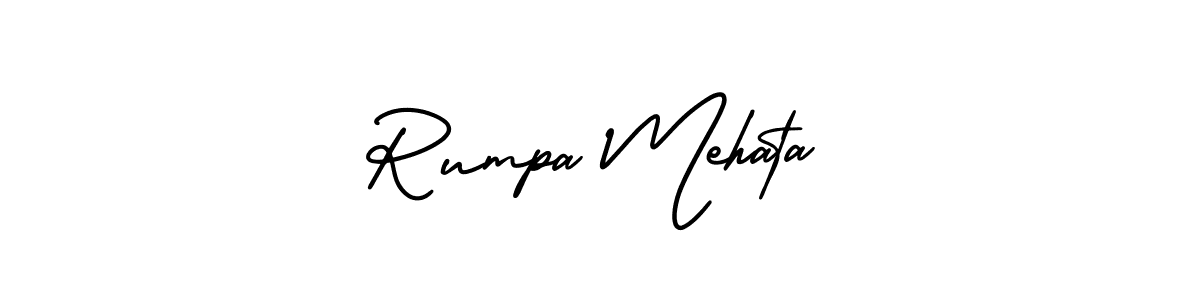 It looks lik you need a new signature style for name Rumpa Mehata. Design unique handwritten (AmerikaSignatureDemo-Regular) signature with our free signature maker in just a few clicks. Rumpa Mehata signature style 3 images and pictures png