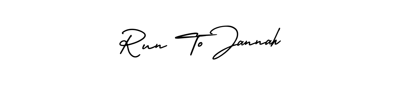 Best and Professional Signature Style for Run To Jannah. AmerikaSignatureDemo-Regular Best Signature Style Collection. Run To Jannah signature style 3 images and pictures png