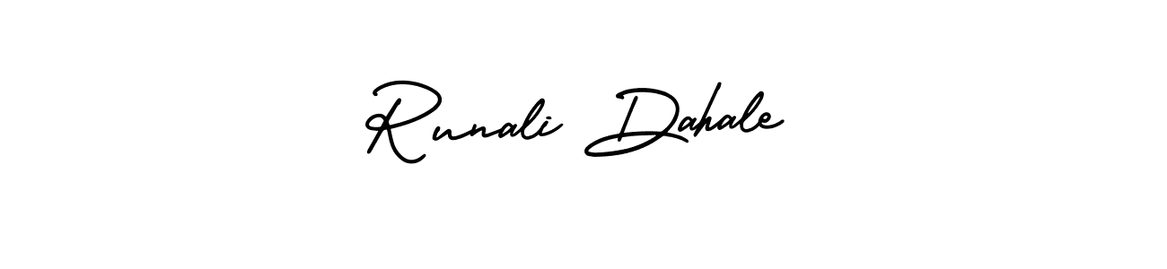 Use a signature maker to create a handwritten signature online. With this signature software, you can design (AmerikaSignatureDemo-Regular) your own signature for name Runali Dahale. Runali Dahale signature style 3 images and pictures png