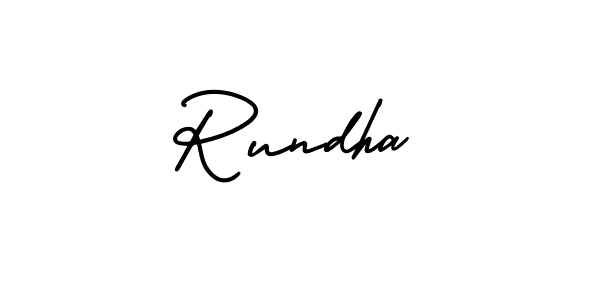 Best and Professional Signature Style for Rundha. AmerikaSignatureDemo-Regular Best Signature Style Collection. Rundha signature style 3 images and pictures png