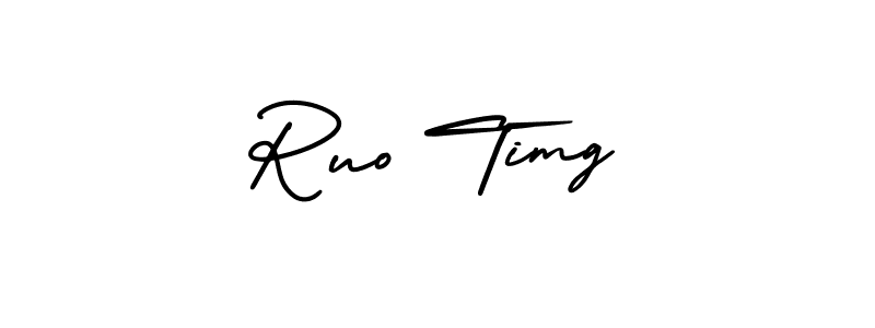 Create a beautiful signature design for name Ruo Timg. With this signature (AmerikaSignatureDemo-Regular) fonts, you can make a handwritten signature for free. Ruo Timg signature style 3 images and pictures png