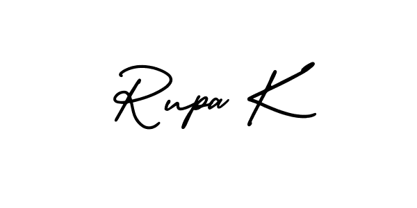 Best and Professional Signature Style for Rupa K. AmerikaSignatureDemo-Regular Best Signature Style Collection. Rupa K signature style 3 images and pictures png