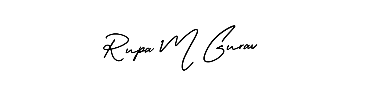 Design your own signature with our free online signature maker. With this signature software, you can create a handwritten (AmerikaSignatureDemo-Regular) signature for name Rupa M Gurav. Rupa M Gurav signature style 3 images and pictures png