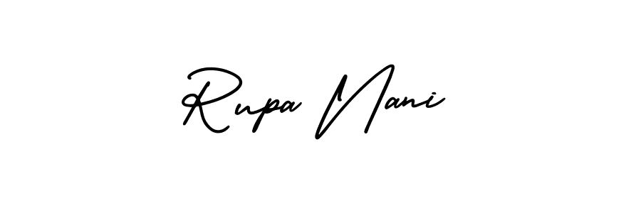 Create a beautiful signature design for name Rupa Nani. With this signature (AmerikaSignatureDemo-Regular) fonts, you can make a handwritten signature for free. Rupa Nani signature style 3 images and pictures png