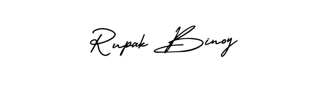 Rupak Binoy stylish signature style. Best Handwritten Sign (AmerikaSignatureDemo-Regular) for my name. Handwritten Signature Collection Ideas for my name Rupak Binoy. Rupak Binoy signature style 3 images and pictures png