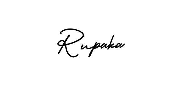 Make a beautiful signature design for name Rupaka. With this signature (AmerikaSignatureDemo-Regular) style, you can create a handwritten signature for free. Rupaka signature style 3 images and pictures png