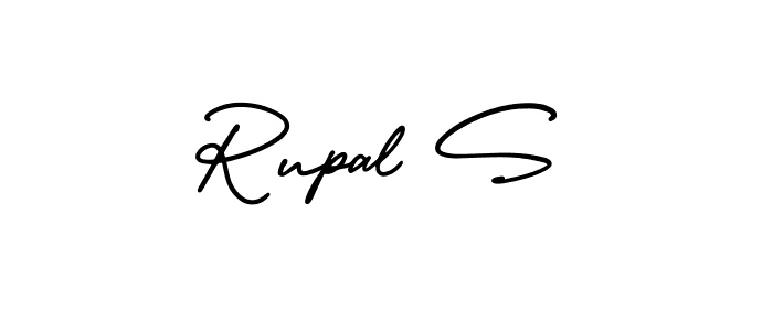 How to Draw Rupal S signature style? AmerikaSignatureDemo-Regular is a latest design signature styles for name Rupal S. Rupal S signature style 3 images and pictures png