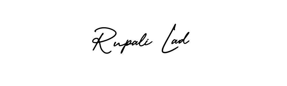 if you are searching for the best signature style for your name Rupali Lad. so please give up your signature search. here we have designed multiple signature styles  using AmerikaSignatureDemo-Regular. Rupali Lad signature style 3 images and pictures png