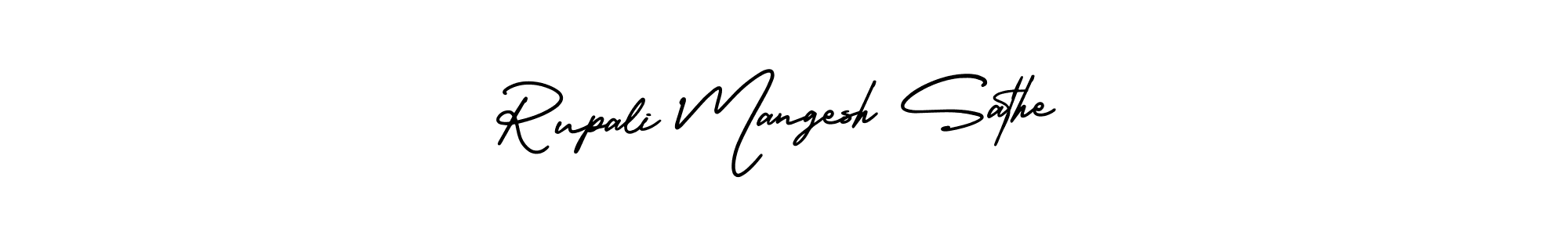 How to make Rupali Mangesh Sathe name signature. Use AmerikaSignatureDemo-Regular style for creating short signs online. This is the latest handwritten sign. Rupali Mangesh Sathe signature style 3 images and pictures png