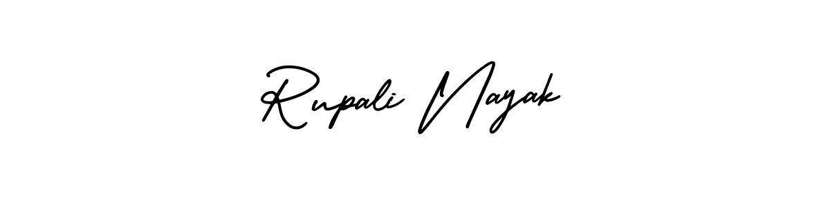 The best way (AmerikaSignatureDemo-Regular) to make a short signature is to pick only two or three words in your name. The name Rupali Nayak include a total of six letters. For converting this name. Rupali Nayak signature style 3 images and pictures png