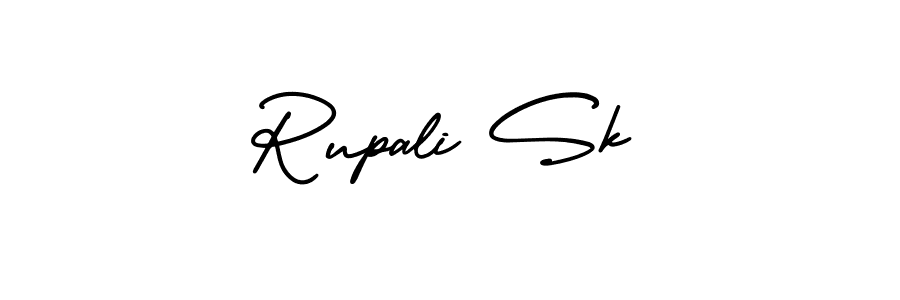 if you are searching for the best signature style for your name Rupali Sk. so please give up your signature search. here we have designed multiple signature styles  using AmerikaSignatureDemo-Regular. Rupali Sk signature style 3 images and pictures png